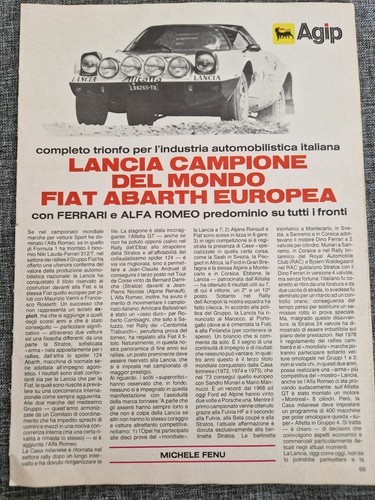 Pubblicita lancia - '60/70,