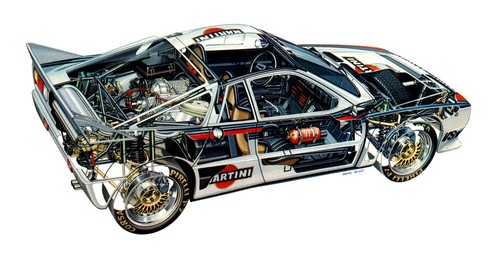 Lancia 037 rally poster auto - rally,