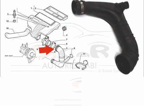 Manicotto aspirazione aria - aspirazione,